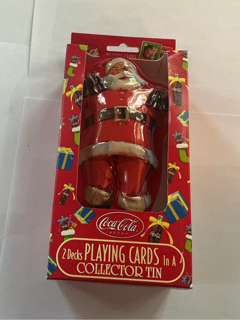 Coca Cola Santa Claus Tin with Two Decks of Playing Cards